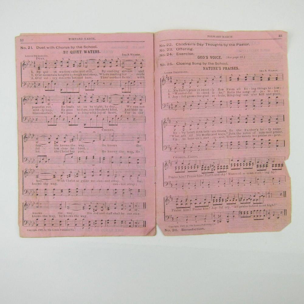 Sheet Music Rally Day Sampler Lorenz Publishing Co Dayton Ohio Antique 1909 RARE - Picture 6 of 12